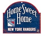 NHL New York Rangers 10 " x 11 "ホームスイートホーム木製看板