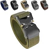 [fogman] タクティカルベルト サバゲー ベルト 登山 ワンタッチ おしゃれ ストレッチ (アーミーグリーン)
