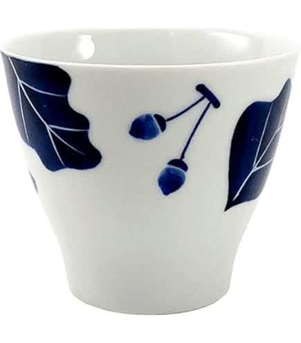 Amazon | 有田焼 清山窯 花鳥市松 茜千鳥 蓋付き湯飲み茶碗 5個セット