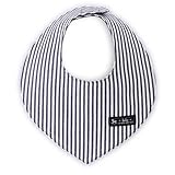 赤ちゃんにやさしい安心スタイ・ビブ・よだれかけ（三角・日本製）　ヒッコリーストライプ・紺　B0202300　日本製