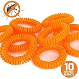 虫除け・害虫駆除 MosQuitO Repellent Bracelets 10 pack (10個入り) - 100% Natural Ingredients Insect Repellent - 