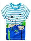 (フルールドリス)Fluer de lis トップス Tシャツ アニマル 恐竜 ワニ ボーダー 新生児/赤ちゃん用 ファッショングッズ ft558-o1-4129a90