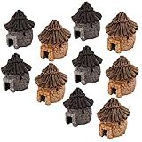 【ノーブランド品】ガーデンDIY 盆栽 ドールハウス ミニチュア マイクロ 風景 装飾品 アクセサリー 庭の装飾 インテリア 茅葺き コテージ