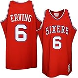 Mitchell & Ness NBA Philadelphia 76ers # 6ジュリアス・アービングレッドAuthentic Throwback Basketball Jersey ( 52 )