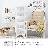 収納ケース プラスチック 引き出し リルデココ アンテーク風チェスト５段 レース 日本製 国産 衣類ケース