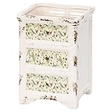 不二貿易 陶製 キャビネット 風 ポット 鳥 高さ17cm 33944