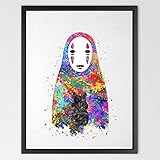 Dignovel Studios 8X10 No Face Spirited Away Anime Manga Watercolor illustration Art Print Friendship