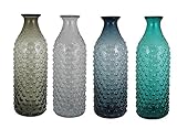 Benzara ETD-EN111218 Assorted Enthralling Glass Vase Set of 4 [並行輸入品]
