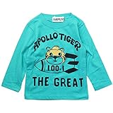 《春秋対応》 ALMOND BAR(アーモンドバー) 天竺アポロタイガー長袖Tシャツ 90cm/Gn NO.AH-73305