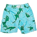 オールドネイビー(OLD NAVY)男の子アクアグリーンシャークスイムパンツ 18-24months 18ヶ月-24ヶ月用 90cm-95cm 男の子水色海水パンツ,出産祝い,緑サメ,日焼け防止UPF