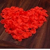 miracliy 1000 pcs人工シルクフラワーローズ花びらValentineウェディングPartys装飾 レッド