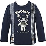 2016年 秋冬 ZOOMIC ズーミック サスペンダー アップリケ 長袖Ｔシャツ くま ネイビー◇95cm