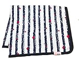 おむつシート 日本製 (おむつ取り換えマット40×50㎝)　スターストライプ　　裏面は撥水加工でしみません