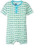 KicKeeパンツベビー男の子Print Short Sleeve Henley Romper prd-kphenr65-aa、アロエAnts、Preemie