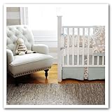 New Arrivals Picket Fence 2 Piece Crib Bedding Set, Beige [並行輸入品]