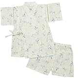 ボーイズ|ベビー|浴衣|甚平[くろわっさんす べべ]ベビー甚平|甚平上下セット|とんぼ柄|和柄|日本製生地|男の子|男児|ボーイズ 80cm ホワイト