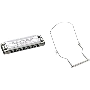 【セット買い】TOMBO トンボ 10ホールズハーモニカ A調 メジャーボーイ 1710 & ハーモニカホルダー メジャ…