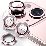 【3枚セット】カメラレンズカバー iPhone15/iPhone15 Plusに適用 カメラ保護 アルミ合金製+強化ガラス アイフォン15/15plusカメラフィルム キズ防止 耐衝撃 露出オーバー防止 超高透過率 あいふぉん15/あいふぉん15プラス カメラカバー ピンク
