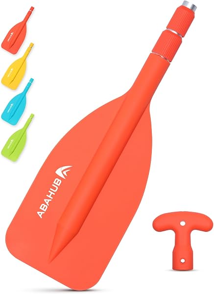 Abahub 伸縮式 調整可能なパドル アルミ合金プラスチックボートパドル 折りたたみ式オール 53-106CM - 1