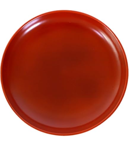 Amazon.co.jp: 漆光堂『山中漆器 』5.0銘々皿 木瓜型 朱塗（1枚） ST