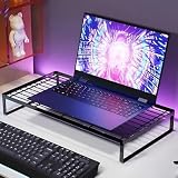 モニター台 机上台 PCスタンド 机上ラック【メッシュ放熱設計】モニタースタンド 姿勢改善 パソコンスタンド 金属製 組み立て不要 ディスプレイ台 有孔ボード 卓上収納 耐荷重20kg 頑丈 滑り止め ノートパソコンスタンド