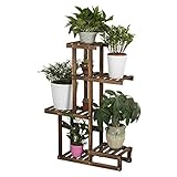 フラワースタンド・園芸ラック 木製植物フラワーディスプレイスタンド木製ポットシェルフ収納棚屋外屋内ポットホルダー フラワーディスプレイスタンド (色 : B)