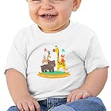 かわいい　森の動物子供服 ベビーTシャツ 半袖 男の子 女の子 クルーネック カジュアル