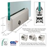 CRLサテン陽極酸化4 " Taperedドアレールwithロックfor 1 / 2 "ガラス – 9 – 1 / 2 "パッチby CR Laurence