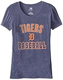 MLB Detroit Tigersレディース59 Mティー、海軍ヘザー、スモール