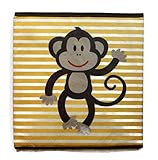 Happy Monkey Yellow Stripe Storage Bin by Homespace Solutions