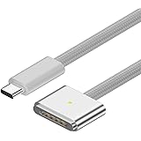 sikind Type-C オス - 3 磁気充電器コード 最大出力 P40W 充電コンバータ LED ライト付き ook Air/Pro 2 用