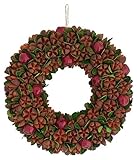 彩か SAIKA 【クリスマス】 リース 茶 赤 ブラウン レッド デコレーション 飾り Nuts & Berry Wreath CXO-17