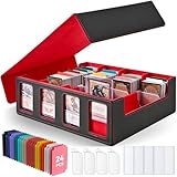 Flyroom トレーディングカード収納ボックス 司令官ディスプレイ用 2400+ MTGデッキボックス トップローダー4個付き TCGカードケース Magic PTCGスポーツカード対応