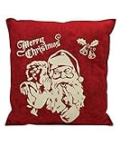 Bethany Lowe Merry Christmas Santa with Child Felt Pillow [並行輸入品]