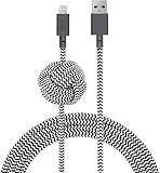 NATIVE UNION [ネイティブユニオン] NIGHT Cable 充電ケーブル 3m [MFi認証] USB-A USB Type A to ライトニング iPhone 急速充電 データ同期 高耐久 断線防止 アンカーノット付き(Zebra)