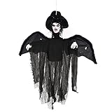 ハロウィンゴーストHanging Decorations LED Light Up Sound Activated with Flapping Wings for Haunted House Tric