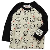 【秋冬春対応】 GARACH(ギャラッチ) 天竺総柄パンダ長袖Tシャツ 100cm/Bk NO.AH-1631408