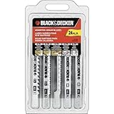 Black & Decker 75-626 Assorted Jigsaw Blades Set, Wood and Metal, 24-Pack [並行輸入品]