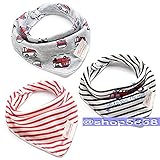 ベビー 三角 バンダナ スタイ よだれかけ 綿100％ (3枚組セット) 03