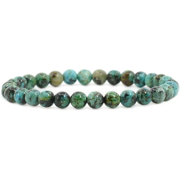 Angelstones Gem Semi-Precious 6mm Round Bead Stretch Bracelet - Unisex Adult Gemstone 5 thumbnail image