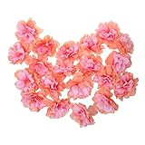 Lovoski 8cm　人工花　シルク　牡丹　フラワーヘッド　造花　家の装飾　DIY工芸　アクセサリー　３色選ぶ - レッド
