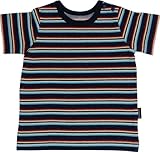 Anna Nicola(アンナニコラ) ベビー用半袖Tシャツ マルチボーダー柄 (90cm, ネイビー)