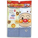 【な２枚組】アンパンマン 袖なしエプロン ANPANMAN ブルー 20.5×21cm
