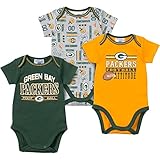 NFL Licensed 2015グリーンベイパッカーズ3 Piece OnesieクリーパーCrawler Set