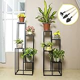 Plant shelf アイアンフラワースタンドフラワーラック、アイアンアートポットディスプレイスタンド、バルコニー屋内フラワーポットラックのマルチレイヤーの組み合わせ Flower racks ( 