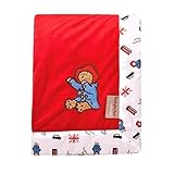 Paddington Bear Framed Red Velour Receiving Blanket by LAB BY BABY [並行輸入品]
