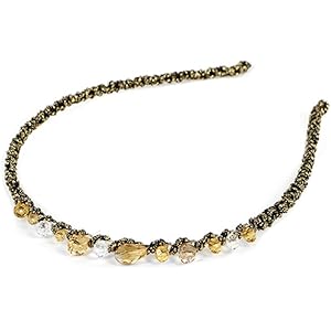 エスニックビジューカチューシャ【hairaccessory ルピス】/イエロー