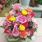 誕生日や記念日お祝いにフラワーアレンジメント　オリジナルデザイン（画像配信付）