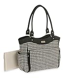 Carter's Drop Front Houndstooth Tote Diaper Bag, Black/White by Carter's