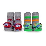 【日本正規品】 ワドル (WADDLE)   ラトルソックスひこうきレッド/グリーン2足セット 100520